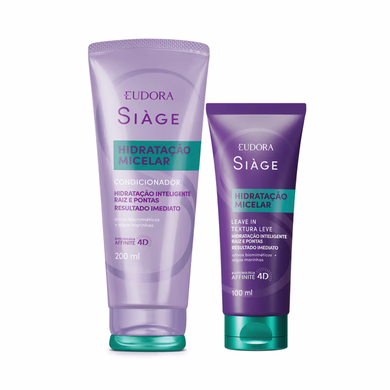 Combo Siàge Hidratação Micelar: Leave-In 100ml + Condicionador 200ml